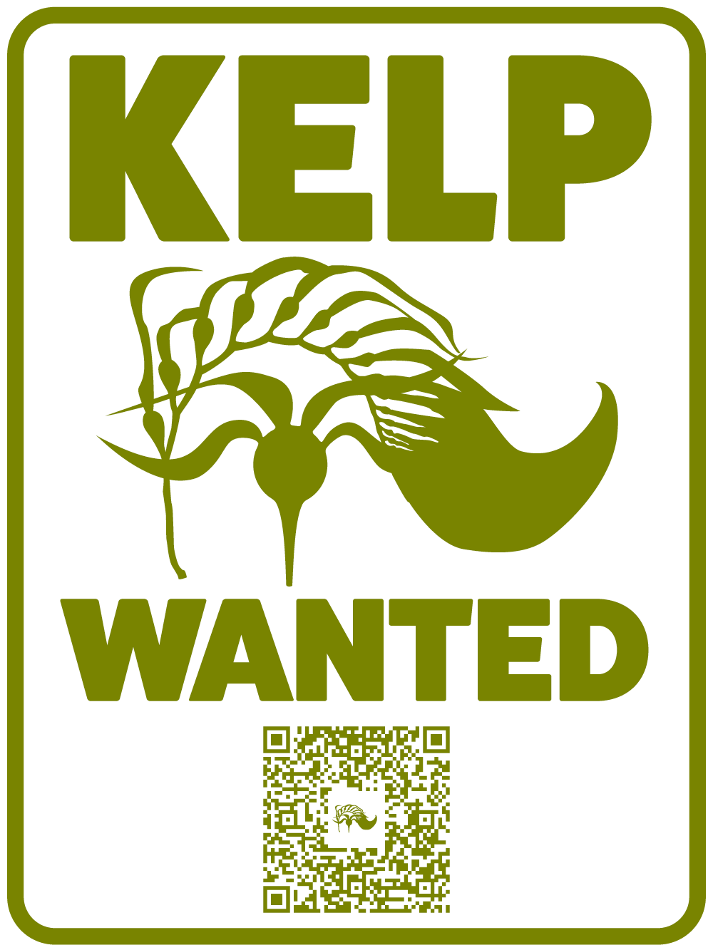 Kelp Wanted QR Sticker