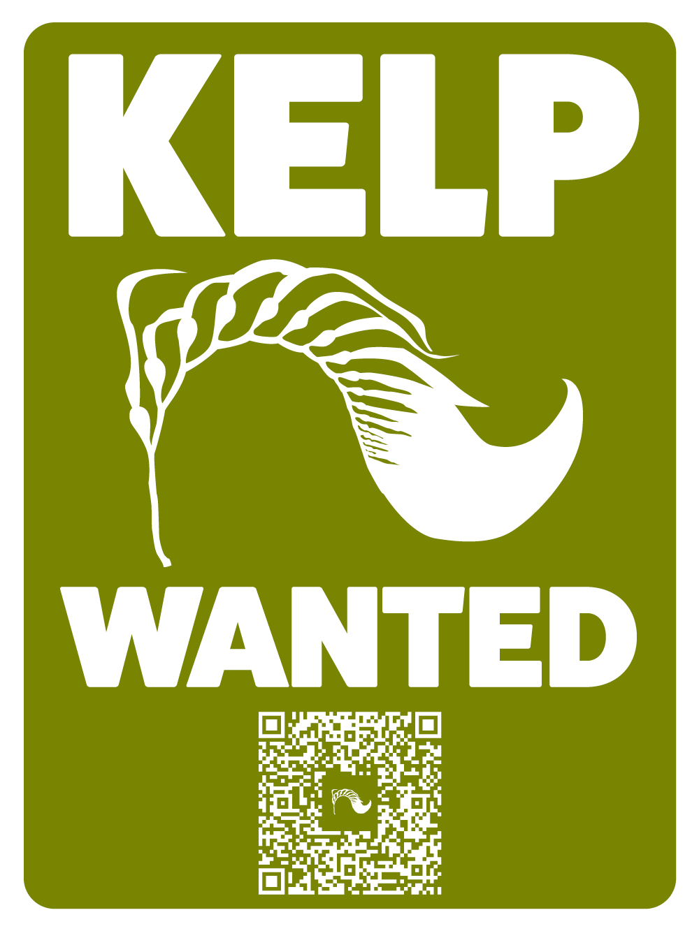 Kelp Wanted QR Sticker