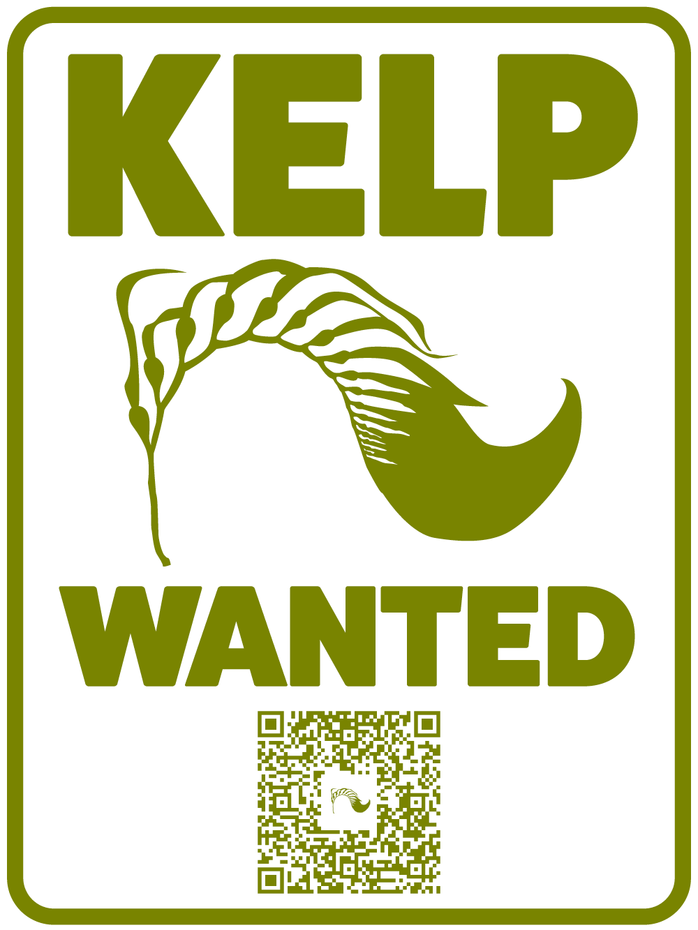 Kelp Wanted QR Sticker