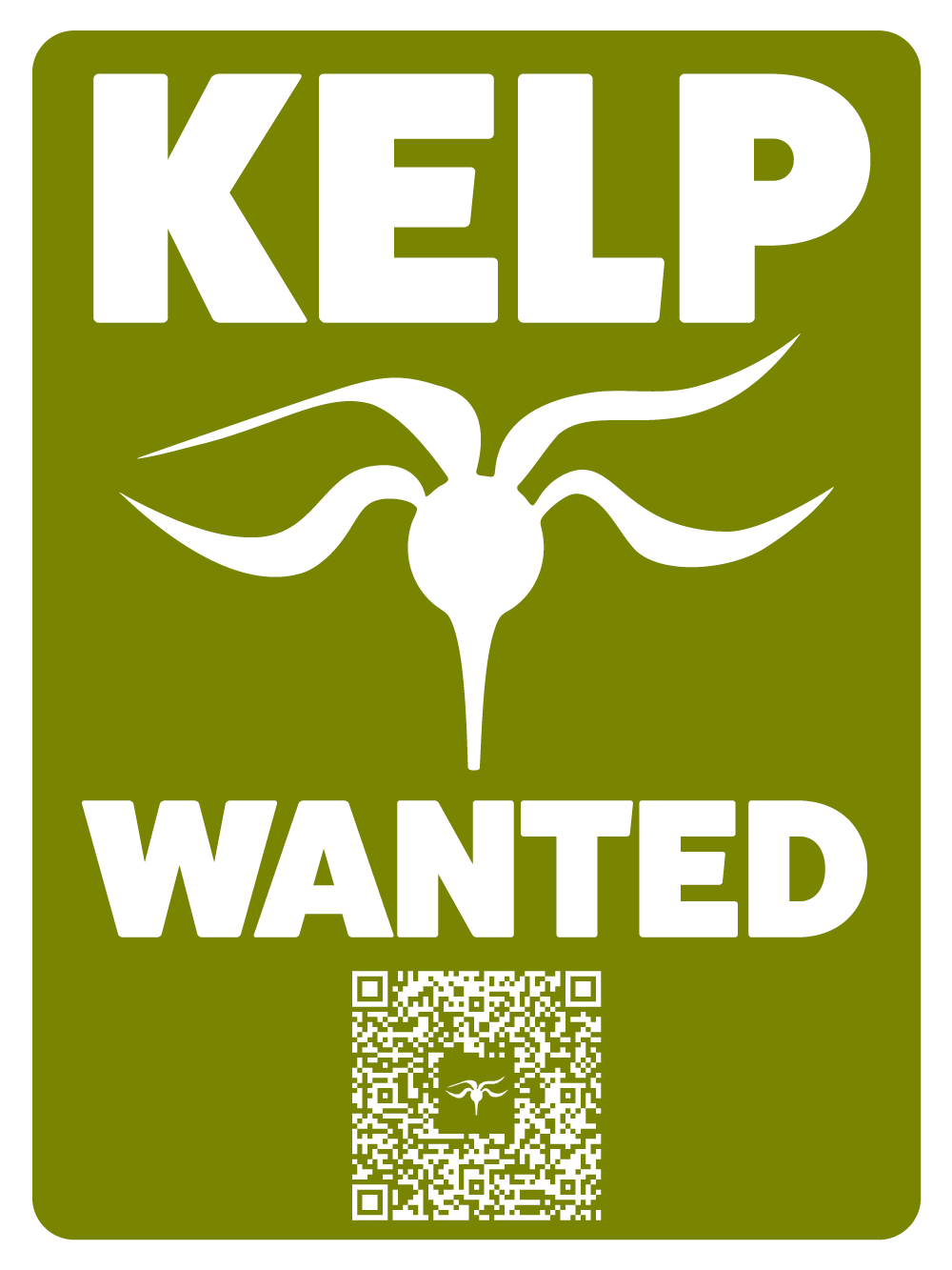 Kelp Wanted QR Sticker