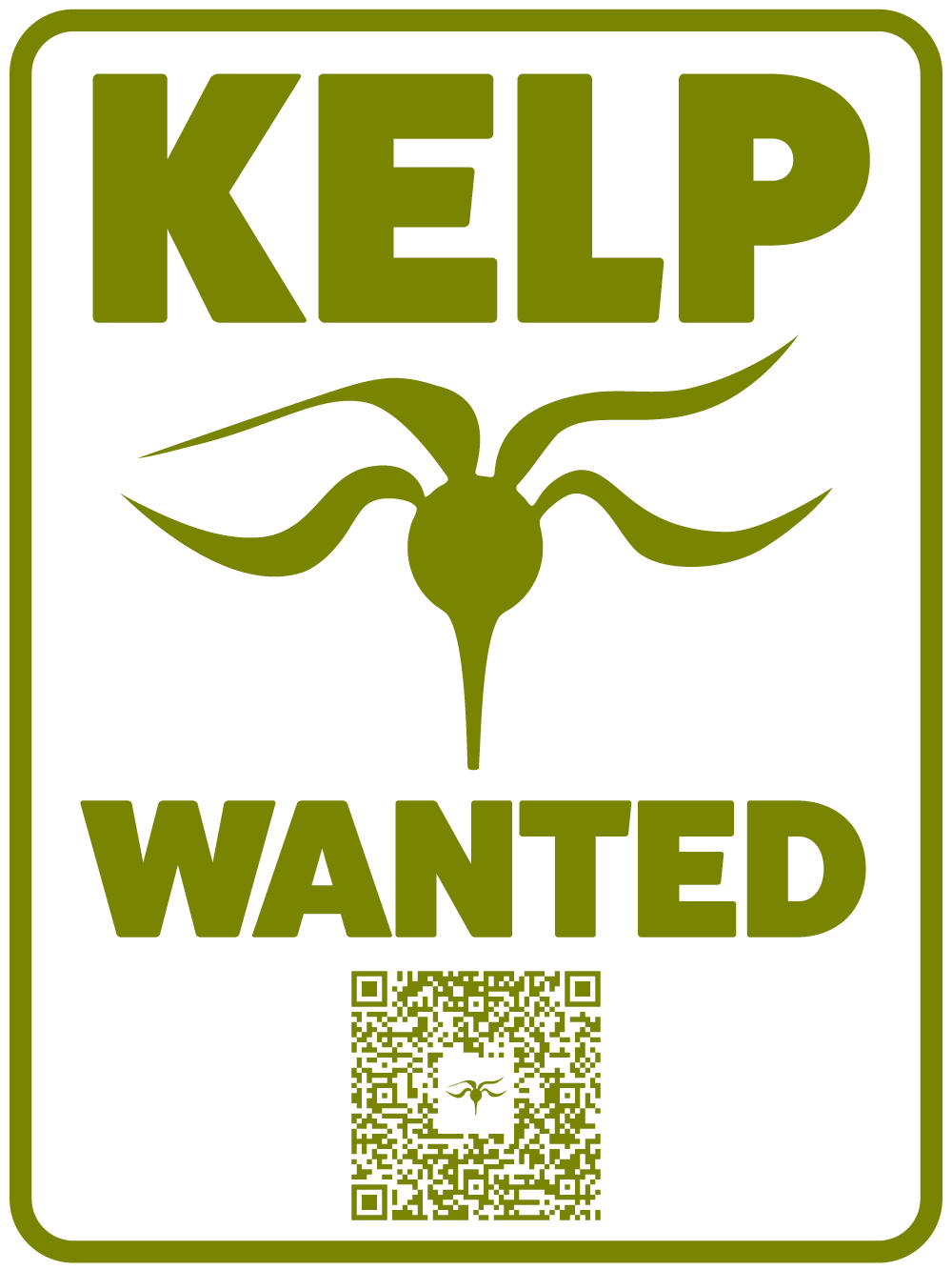 Kelp Wanted QR Sticker